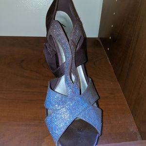 Purple sparkle heels